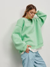 Load image into Gallery viewer, Oversize Round Neck Dropped Shoulder Sweatshirt