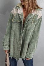 Load image into Gallery viewer, Snap Front Hooded Corduroy Shacket