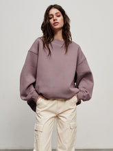 Load image into Gallery viewer, Oversize Round Neck Dropped Shoulder Sweatshirt