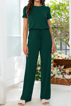 Load image into Gallery viewer, Round Neck Open Back Jumpsuit with Pockets