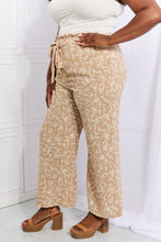 Load image into Gallery viewer, Right Angle Full Size Geometric Printed Pants in Tan