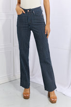 Load image into Gallery viewer, Cassidy Full Size High Waisted Tummy Control Striped Straight Jeans