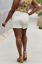 Load image into Gallery viewer, Full Size High Waisted Paper bag Shorts in New Ivory