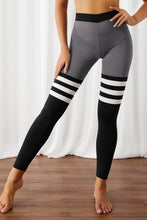 Load image into Gallery viewer, Color Block Elastic Waistband Active Leggings