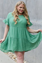 Load image into Gallery viewer, Sweet As Can Be Full Size Textured Woven Babydoll Dress
