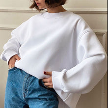 Load image into Gallery viewer, Oversize Round Neck Dropped Shoulder Sweatshirt