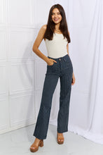 Load image into Gallery viewer, Cassidy Full Size High Waisted Tummy Control Striped Straight Jeans