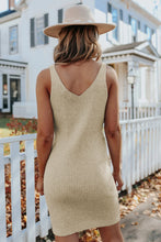 Load image into Gallery viewer, V Neck Sleeveless Ribbed Dress