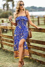 Load image into Gallery viewer, Bohemian Strapless Slit Midi Dress