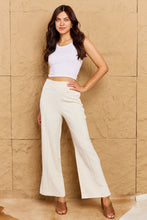 Load image into Gallery viewer, Pretty Pleased High Waist Pintuck Straight Leg Pants in Ivory