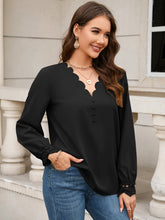 Load image into Gallery viewer, V-Neck Long Sleeve Blouse