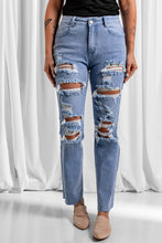 Load image into Gallery viewer, Distressed Raw Hem Boyfriend Jeans