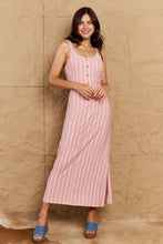 Load image into Gallery viewer, Sweet Talk Stripe Texture Knit Maxi Dress in Dusty Pink/Ivory