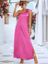 Load image into Gallery viewer, One-Shoulder Slit Maxi Dress