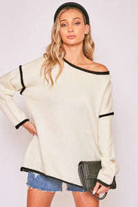 Boat Neck Soft Touch Sweater Top