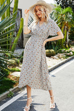 Load image into Gallery viewer, Floral Surplice Wrap Midi Dress