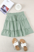 Load image into Gallery viewer, Swiss Dot Drawstring Frill Trim Skirt