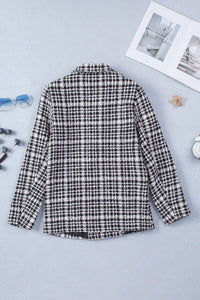 Plaid Double-Breasted Blazer