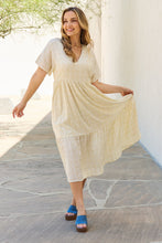 Load image into Gallery viewer, Spring Baby Full Size Kimono Sleeve Midi Dress in Cream