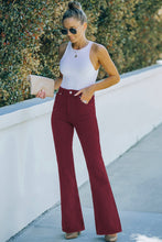 Load image into Gallery viewer, High Waist Flare Leg Jeans with Pockets