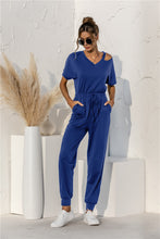 Load image into Gallery viewer, Isla Cut Out Drawstring Jumpsuit