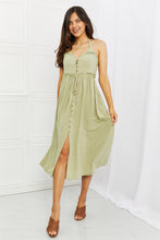 Load image into Gallery viewer, Soft &amp; Dainty Midi Dress in Sage