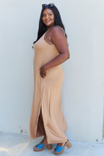 Load image into Gallery viewer, Good Energy Full Size Cami Side Slit Maxi Dress in Camel