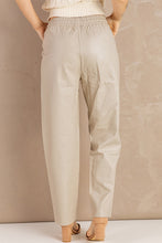 Load image into Gallery viewer, Drawstring Waist Straight PU Pants with Pockets