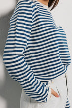 Load image into Gallery viewer, Striped Round Neck Long Sleeve Sweater