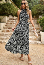 Load image into Gallery viewer, Printed Mock Neck Sleeveless Split Dress
