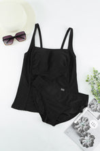 Load image into Gallery viewer, Gathered Detail Square Neck Tankini Set