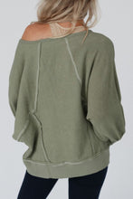 Load image into Gallery viewer, Seam-Detail Long Sleeve Blouse