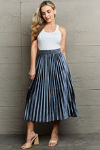 Load image into Gallery viewer, Accordion Pleated Flowy Midi Skirt