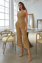 Load image into Gallery viewer, Printed Spaghetti Strap Cropped Jumpsuit