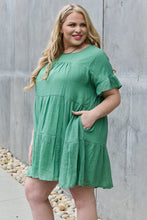 Load image into Gallery viewer, Sweet As Can Be Full Size Textured Woven Babydoll Dress