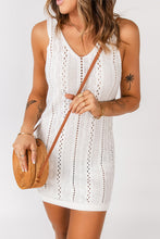Load image into Gallery viewer, Openwork Sleeveless V-Neck Knit Dress