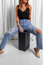 Load image into Gallery viewer, Distressed Raw Hem Boyfriend Jeans