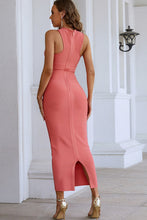 Load image into Gallery viewer, Sleeveless Back Slit Midi Bandage Dress