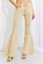 Load image into Gallery viewer, Flip Side Fray Hem Bell Bottom Jeans in Yellow