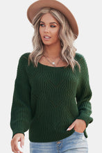 Load image into Gallery viewer, Drop Shoulder Round Neck Sweater