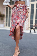 Load image into Gallery viewer, Printed Asymmetrical Wrap Skirt
