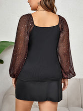 Load image into Gallery viewer, Plus Size Sweetheart Neck Balloon Sleeve Blouse