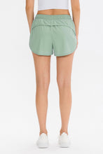 Load image into Gallery viewer, Two-Tone Drawstring Waist Faux Layered Athletic Shorts