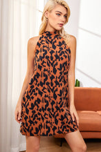 Load image into Gallery viewer, Printed Tied Sleeveless Mini Dress