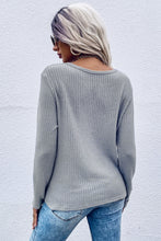 Load image into Gallery viewer, Twist Front Long Sleeve Waffle Knit Top