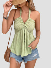 Load image into Gallery viewer, Halter Neck Sleeveless Tank Top