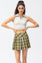Load image into Gallery viewer, Plaid Pleated Athletic Skort with Pockets