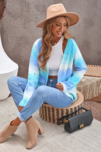 Load image into Gallery viewer, Tie-Dye Cable-Knit Raglan Sleeve Open Front Cardigan