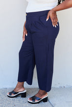 Load image into Gallery viewer, In The Mix Full Size Pleated Detail Linen Pants in Dark Navy