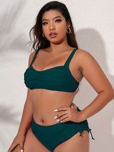 Load image into Gallery viewer, Plus Size Twist Front Tied Bikini Set